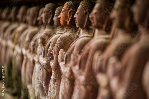 Stone carved statues in Sukhothai photo