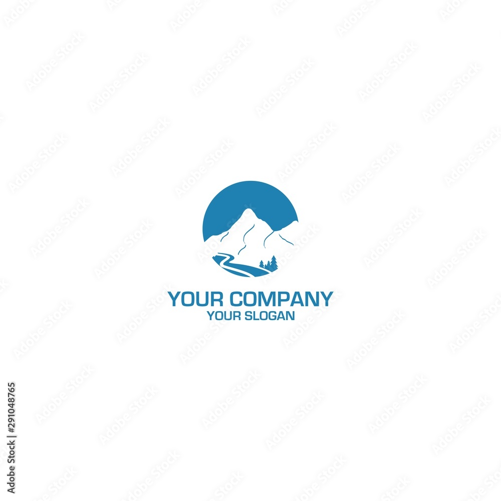 Mountain Lake Logo Design Vector Mountain Lake Logo Design Vector