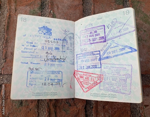 visa stamps in passport