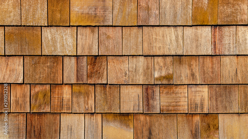 braune wand mit Schindeln, Holztextur - Holz Hintergrund