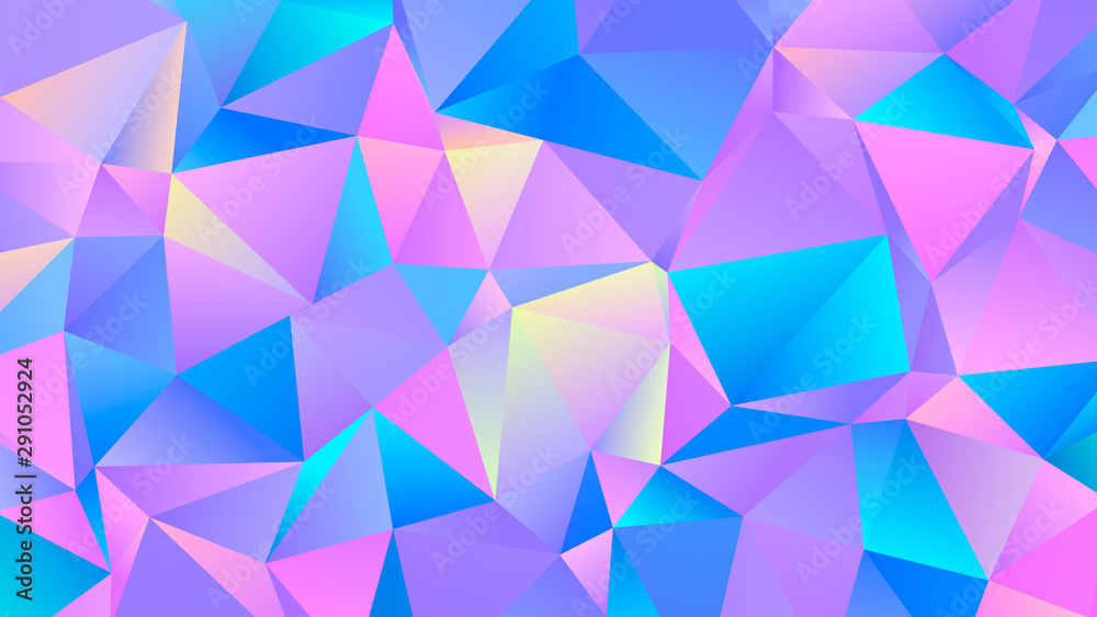 Color Vibrant Triangle Polygon Bg Creative Design