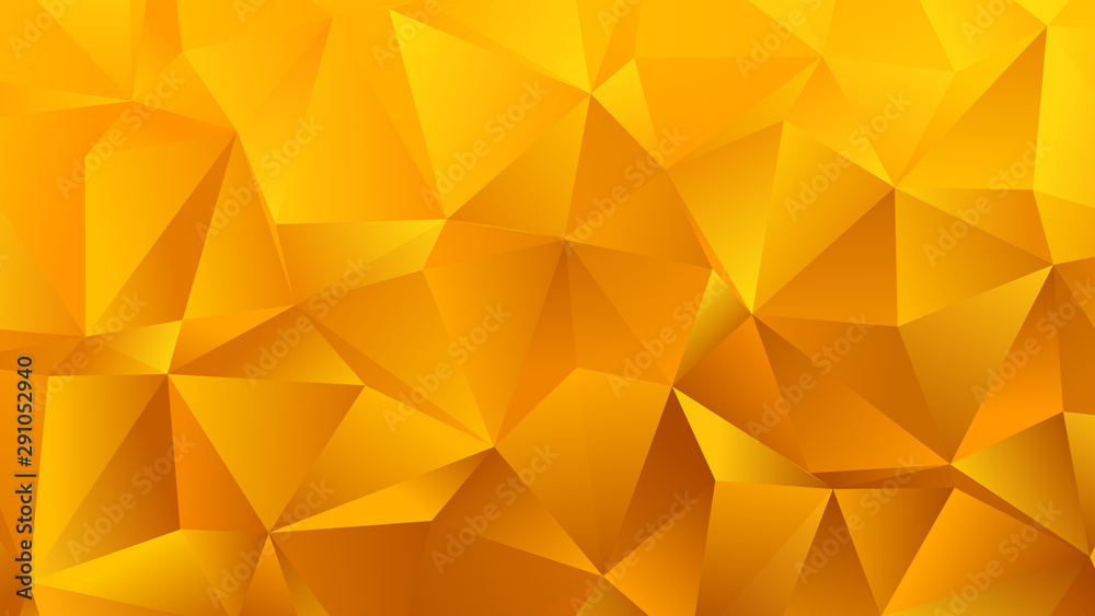 Golden Yellow Triangle Bg for Your Business - obrazy, fototapety, plakaty 