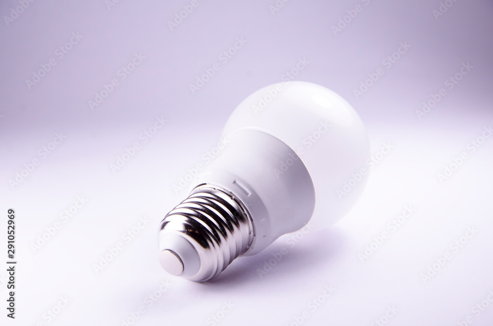 Close up macro high key photo or photography of a LED light bulb Close up macro high key photo or photography of a LED light bulb