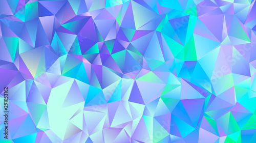 Pastel Blue Crystal Low Poly Backdrop Design