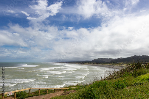 view of Muriwai beach, north island, new zealand photo