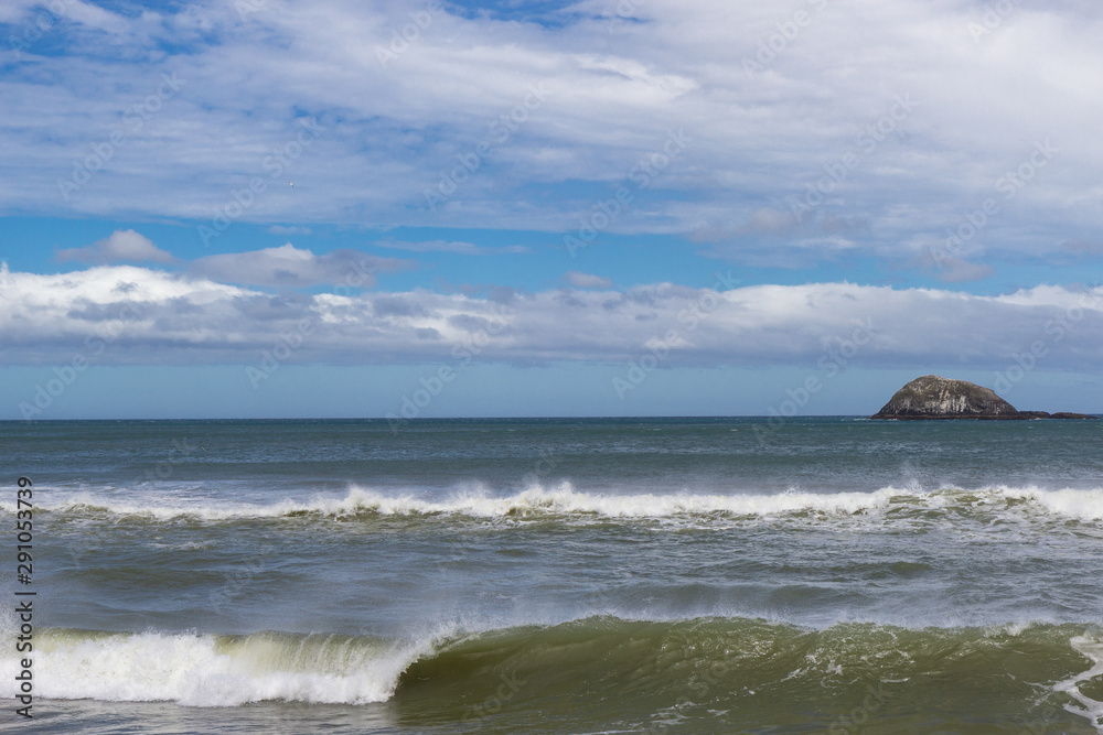 view of Muriwai beach, north island, new zealand view of Muriwai beach, north island, new zealand