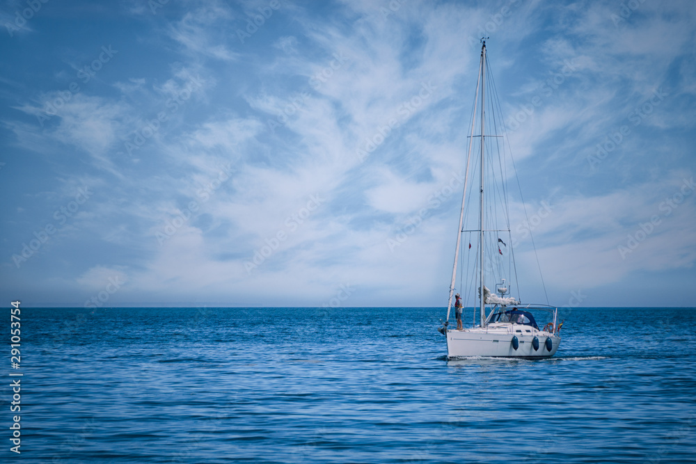 yacht in the sea