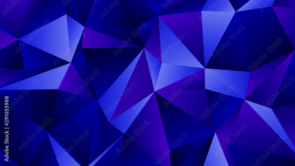 Obraz premium Blue Sapphire Trendy Low Poly Backdrop Design