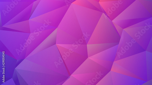 Magenta Purple Triangle Trendy Low Poly BG Design