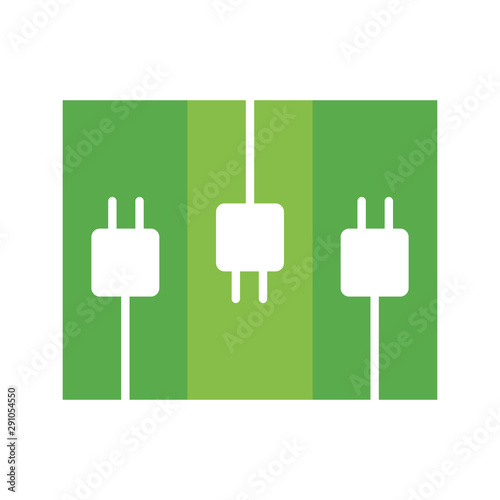 solar panel energy with recycling arrows vector illustration © djvstock