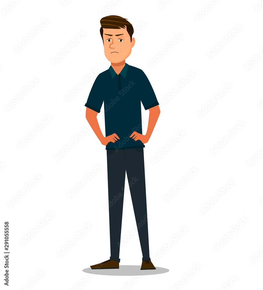 Anger. The evil man expresses his negative emotions. Vector illustration. Anger. The evil man expresses his negative emotions. Vector illustration.