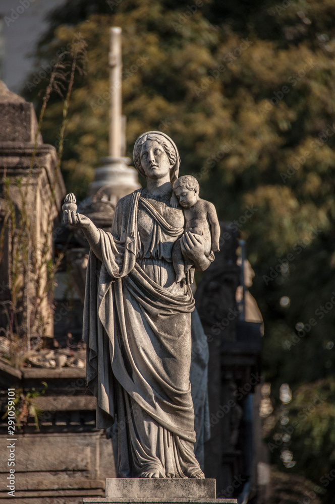 Statue from La Recoleta cementery in Buenos Aires, Argentina