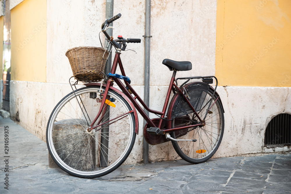 Classic Bicycle On Old Italian Street