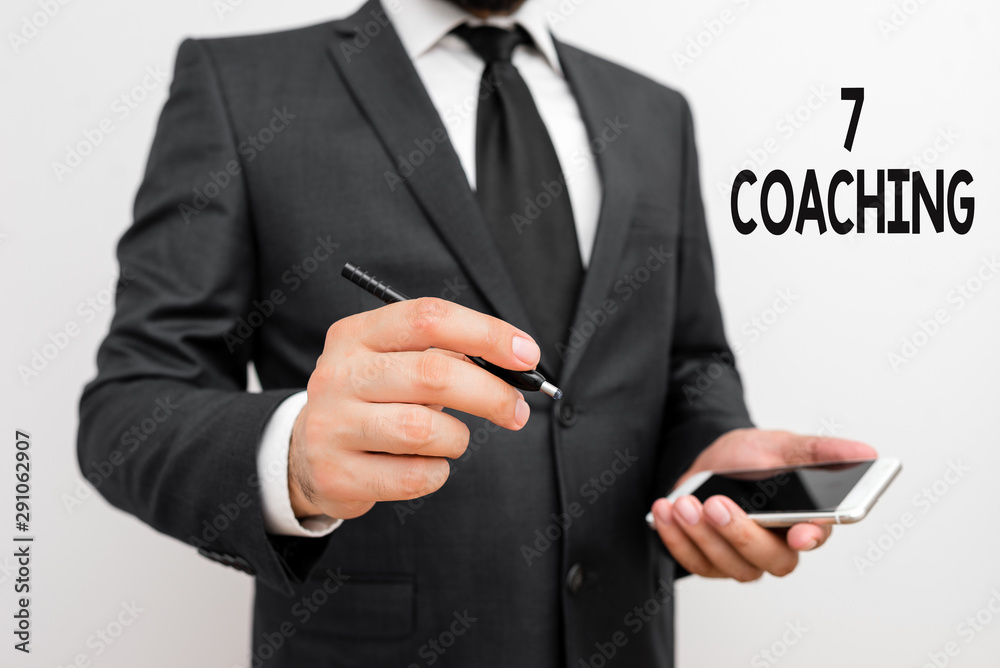 Word writing text 7 Coaching. Business photo showcasing Refers to a number of figures regarding business to be succesful Word writing text 7 Coaching. Business photo showcasing Refers to a number of figures regarding business to be succesful
