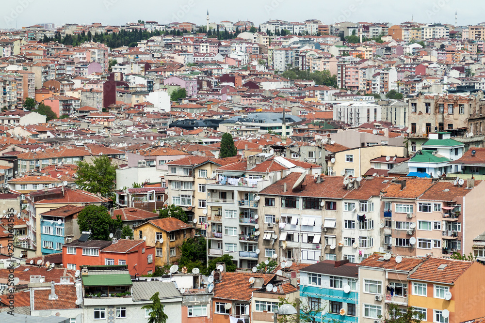Skyline of Istanbul in Turkey