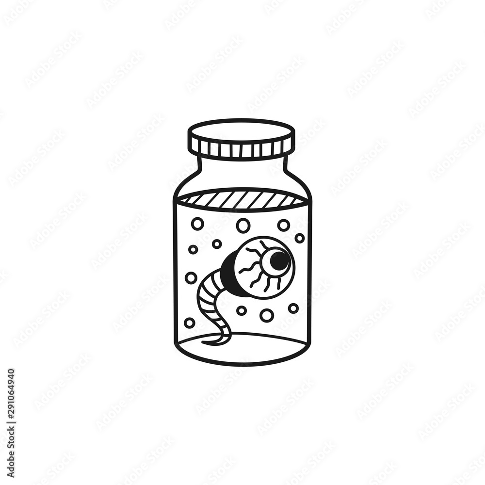 Hand drawn Eye isolated on a white. Sketch. Halloween concept. Vector illustration. Hand drawn Eye isolated on a white. Sketch. Halloween concept. Vector illustration.