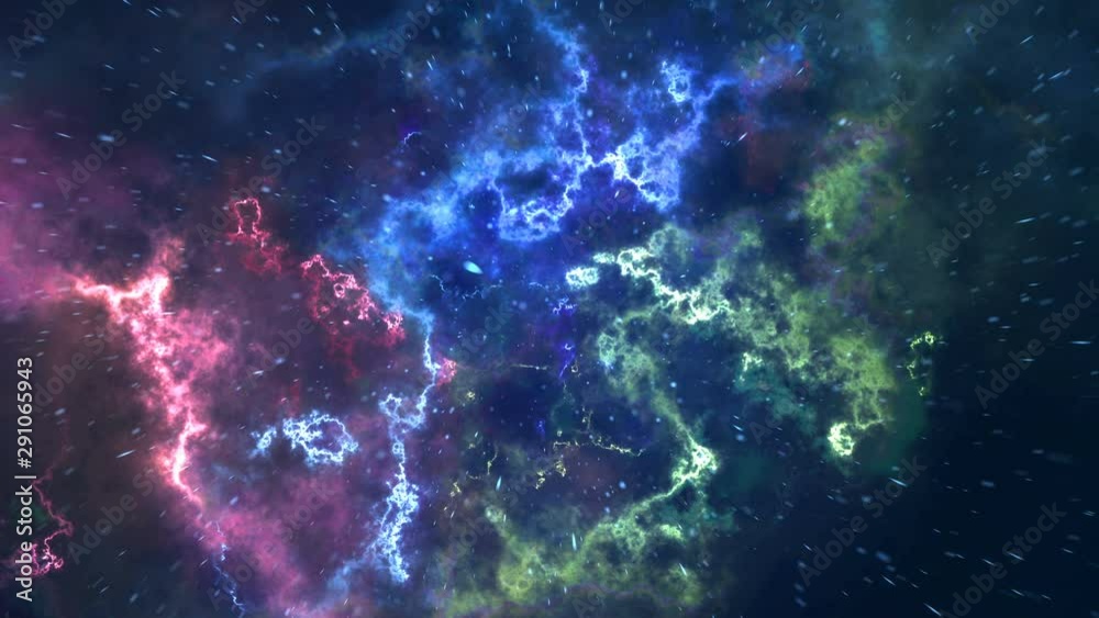 Flying through colorful space, future space travel fantastic view hyper jump Flying through colorful space, future space travel fantastic view hyper jump