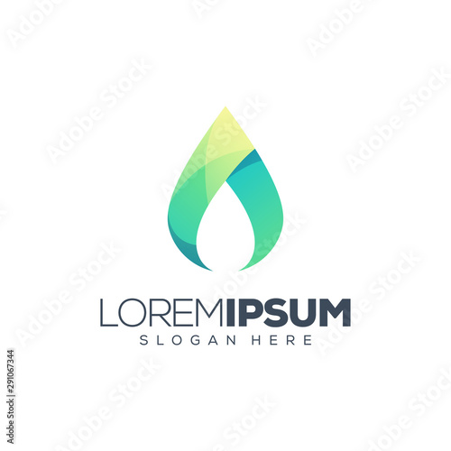 green water logo design vector illustration