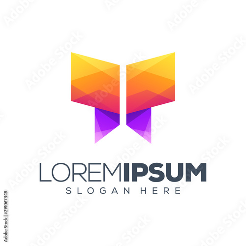 Free Download letter B butterfly logo design vector illustration - GFXLoad