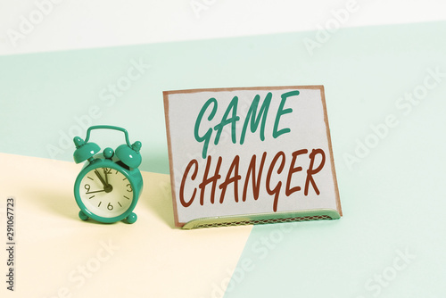 Text sign showing Game Changer. Business photo text Sports Data Scorekeeper Gamestreams Live Scores Team Admins photo