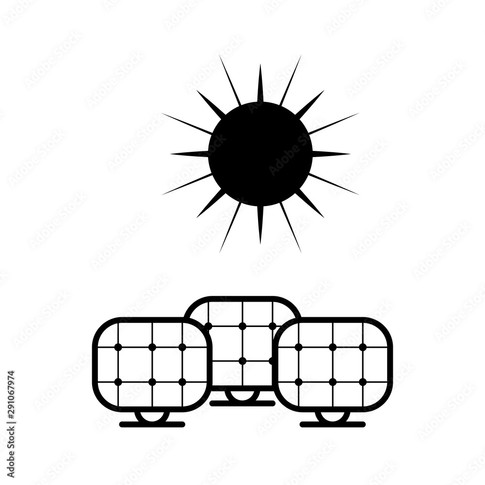 solar panel energy with recycling arrows vector illustration