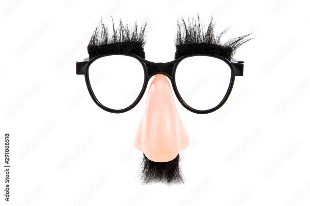 Fake nose and glasses disguise with mustache Stock Photo