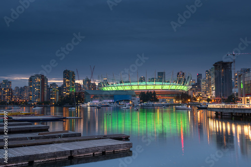 Vancouver city skyline at night, British Columbia, Canada © surangaw