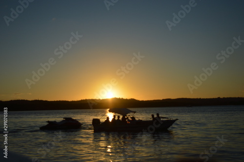 Sunset in the river Cachoeira © Gabrielle