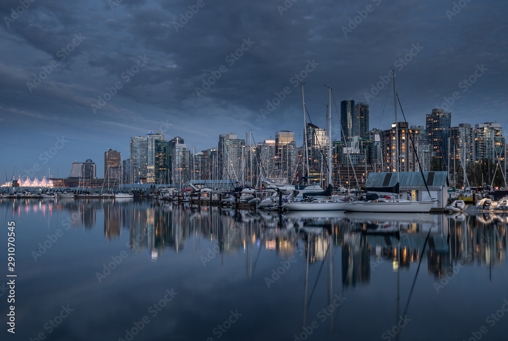 Vancouver city skyline, British Columbia, Canada