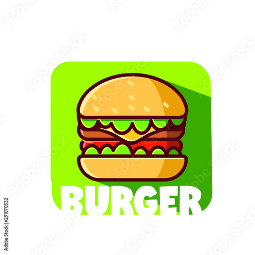 burger logo vector design template