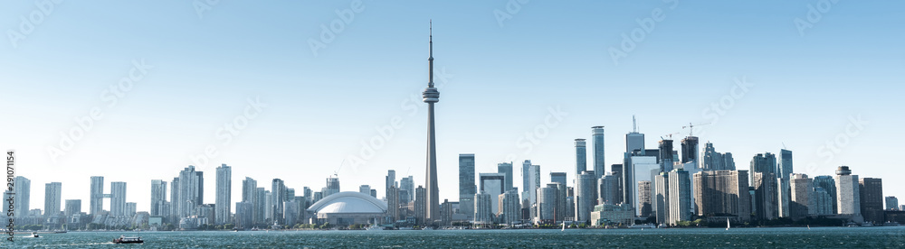 Beautiful day in Toronto city skyline, Canada - obrazy, fototapety, plakaty 