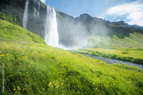 Seljalandsfoss waterfall in Iceland in Summer