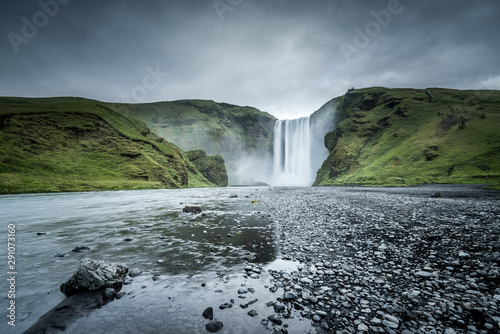 Skogafoss waterfall in Winter  Iceland