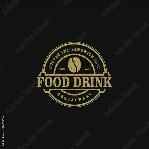 Food drink restaurant cafe logo design