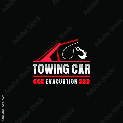 Towing car evacuation logo design