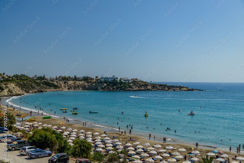 view of beach and sea in Cyprus