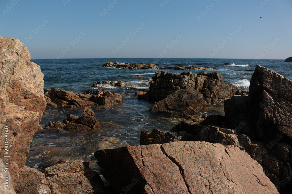 rocks and the sea in Algarrobo Chili