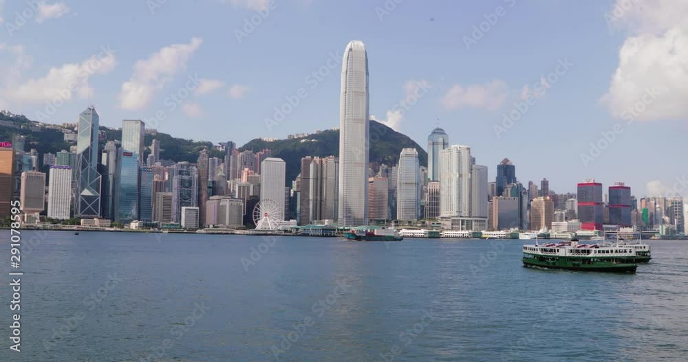 Slow motion pan of Hong Kong city skyline an harbor with boats 4k slow motion.mp4 Slow motion pan of Hong Kong city skyline an harbor with boats 4k slow motion.mp4