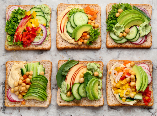 Vegetable sandwiches photo