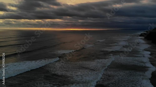 Wallpaper Mural Sunset at a Lush Tropical Beach Paradise with blue water, great waves and rock formations in Malpais / Santa Teresa, Nicoya Peninsula Costa Rica Torontodigital.ca