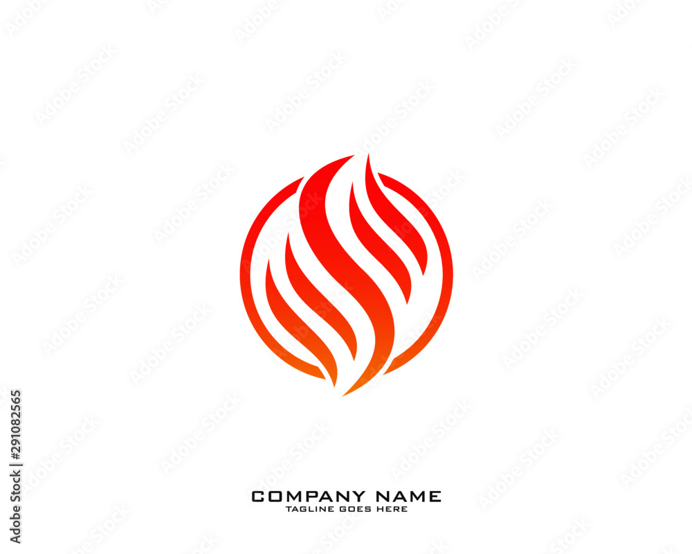 Obraz premium Fire flame Logo Template