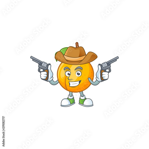 Cowboy seeds nutmeg with cartoon character style