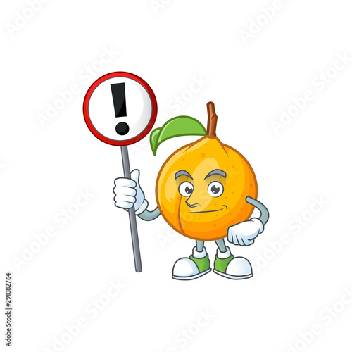 With sign seeds nutmeg with cartoon character style