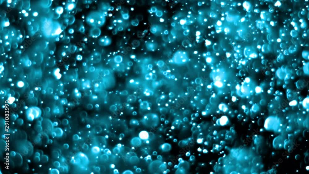 Neon light blue particle bokeh loop animation Neon light blue particle bokeh loop animation