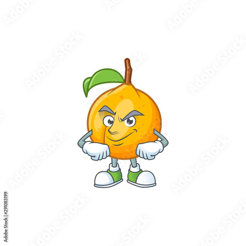 Smirking fresh nutmeg cartoon for recipe food
