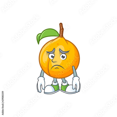 Afraid whole nutmeg character cartoon with mascot