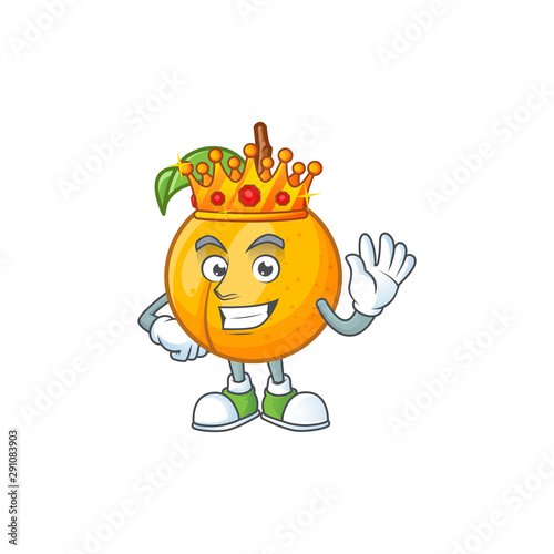 King seeds nutmeg cartoon on white background