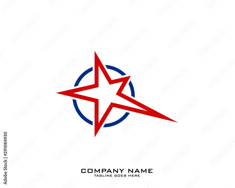 Obraz premium Star Logo Template vector icon illustration design