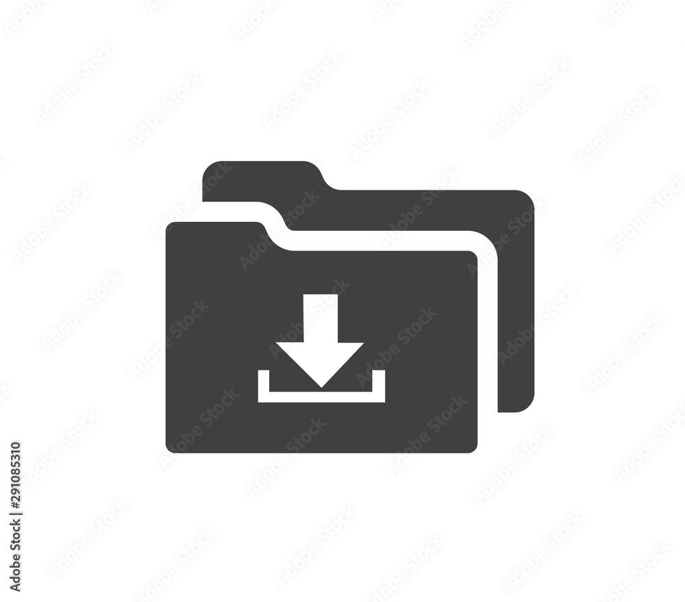 Folder download line icon Folder download line icon