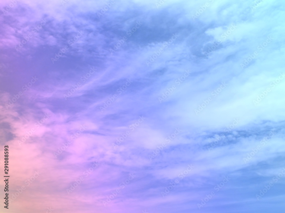 Beautiful sky and cloud with a pastel colored for background.